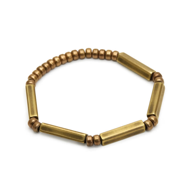 Fortune Jewel Tibetan Simple Design Copper Wealth Luck Bracelet