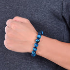 Fortune Jewel Blue Tiger Eye Protection Bracelet