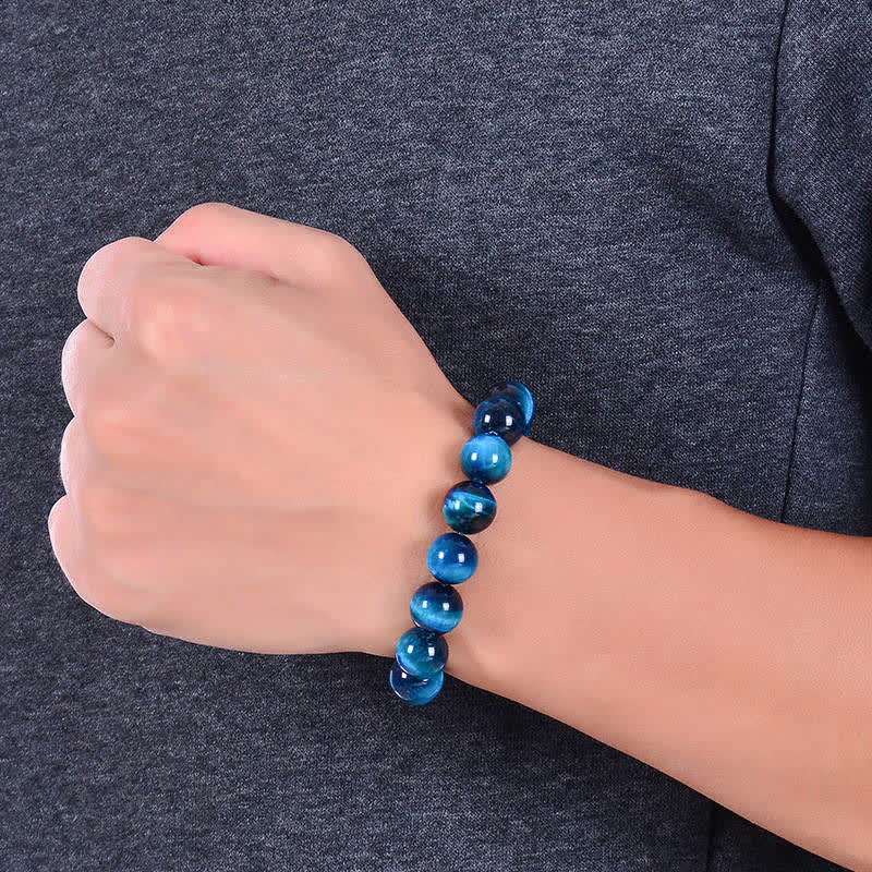 Fortune Jewel Blue Tiger Eye Protection Bracelet
