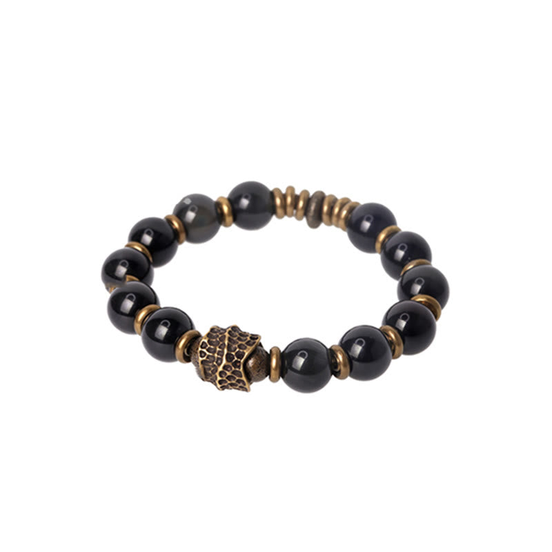 Fortune Jewel Rainbow Obsidian Copper Love Healing Bracelet
