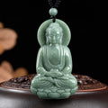 Fortune Jewel Amitabha Buddha Jade Amulet Compassion String Necklace Fortune Jewel