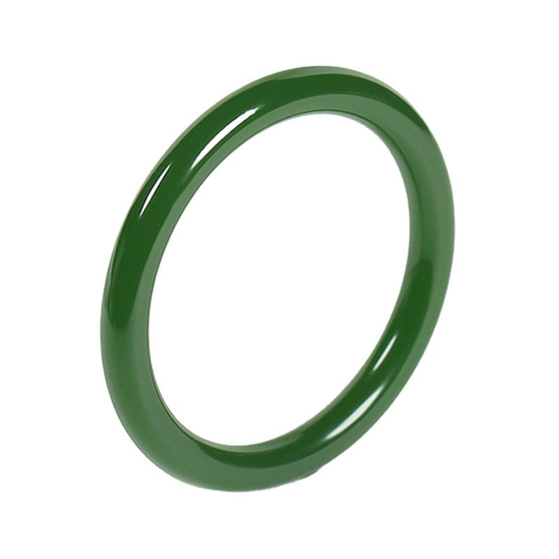 Fortune Jewel Cyan Jade Longevity Blessing Bangle Bracelet