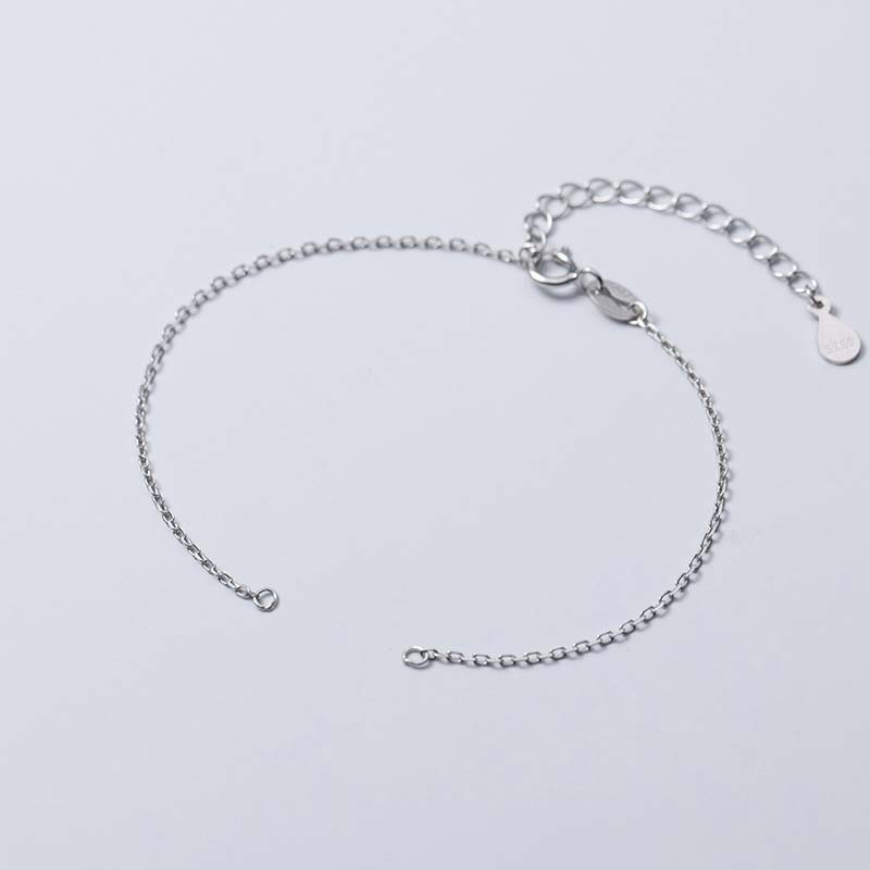 Fortune Jewel 925 Sterling Silver Semi-finished Chain Blessing Bracelet