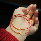 Fortune Jewel 14K Gold Plated Koi Fish Luck Wealth Braided Bracelet