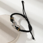 Fortune Jewel 925 Sterling Silver Peace Buckle Auspicious Clouds Fortune Braided Bracelet