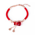 Fortune Jewel Wealth Attractor Red Agate Red Rope Bracelet