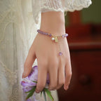 Fortune Jewel Natural Amethyst Crystal Relieves Stress Bracelet