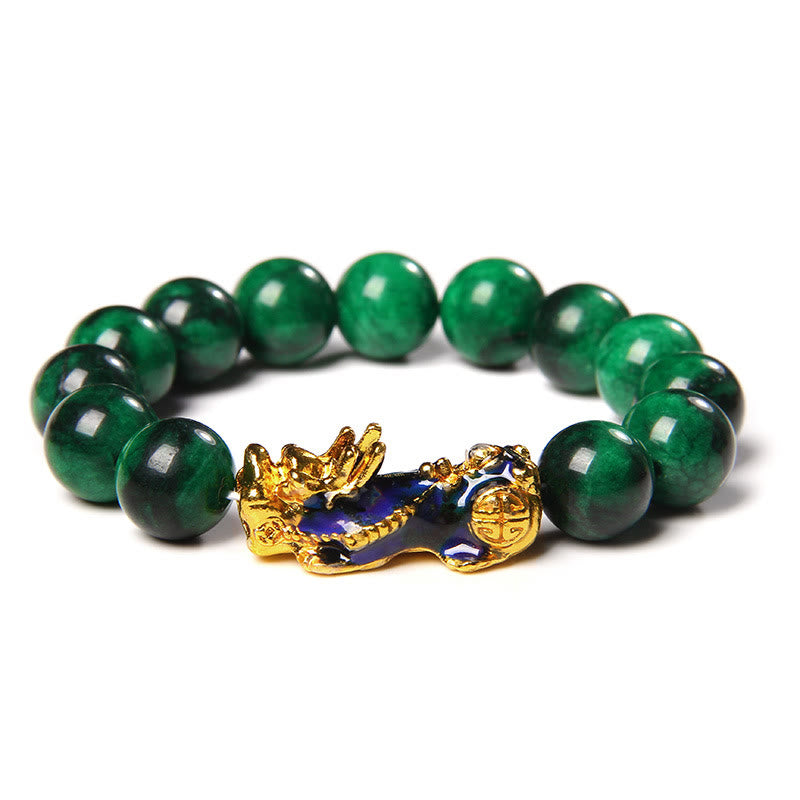 Fortune Jewel Pixiu Jade Abundance Protection Bracelet