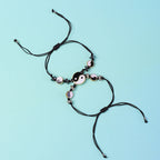 Fortune Jewel 2pcs Yin Yang Hematite Couple Bracelet
