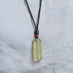 Fortune Jewel Heart Sutra Citrine Happiness Strength Necklace Pendant