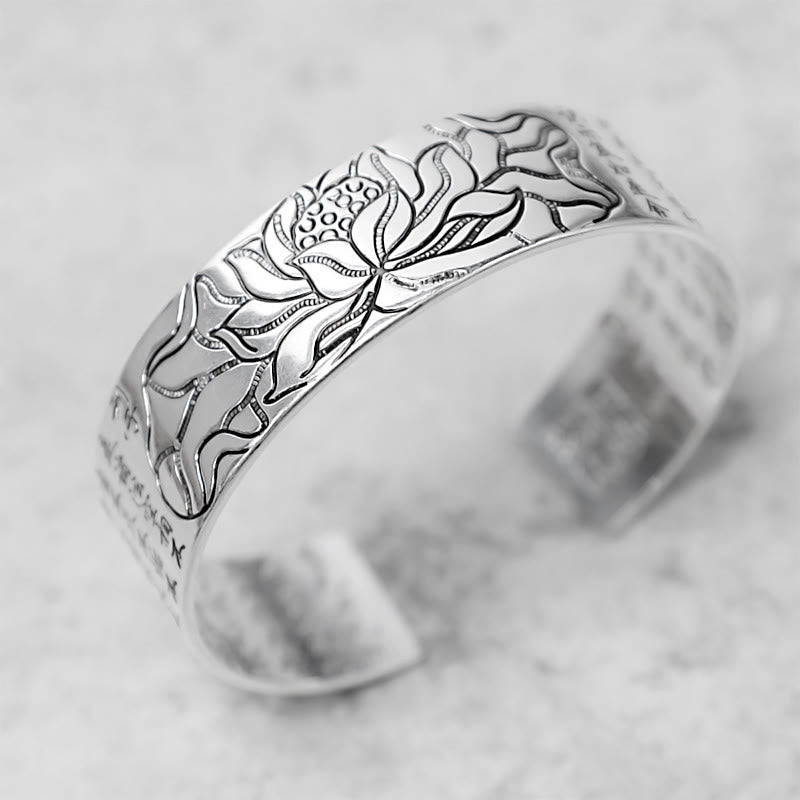 Fortune Jewel Tibetan Lotus White Copper Luck Bracelet