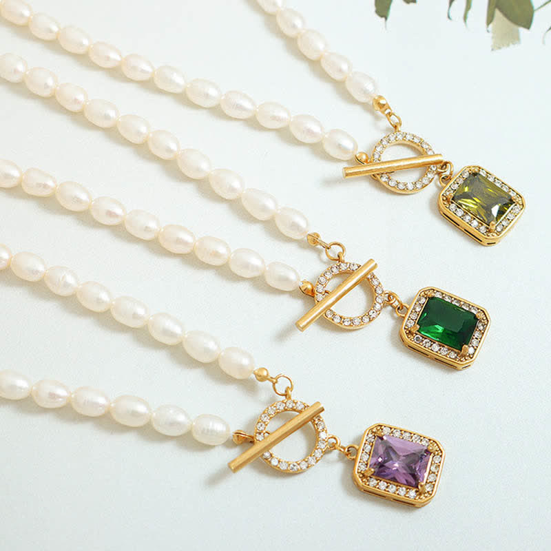 Fortune Jewel Pearl Zircon Wealth Charm Necklace Pendant