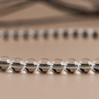 Fortune Jewel 108 Beads White Crystal Jade Meditation Bracelet Mala