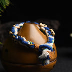 Fortune Jewel Tibetan Zakiram Goddess of Wealth Bead Engraved Handmade Luck Bracelet
