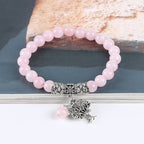 Fortune Jewel Natural Gemstone Tree of Life Lucky Charm Stretch Bracelet