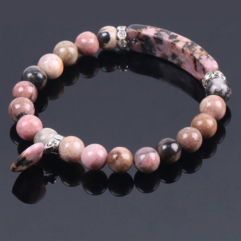 Fortune Jewel Natural Quartz Love Heart Healing Beads Bracelet