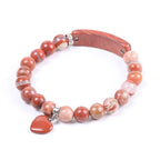 Fortune Jewel Natural Quartz Love Heart Healing Beads Bracelet