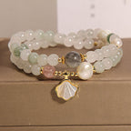 Fortune Jewel Double Layer Jade Shell Luck Bracelet