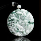 Fortune Jewel Mountain Landscape Jade Abundance String Necklace