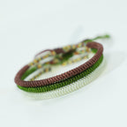 Fortune Jewel 3Pcs Tibetan Handmade Multicolored Luck King Kong Knot Auspiciousness Bracelet