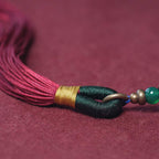 Fortune Jewel 108 Mala Beads Bodhi Seed Dzi Bead Peace Tassel Bracelet