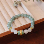 Fortune Jewel Single Double Layer Jade Peace Buckle Luck Bracelet