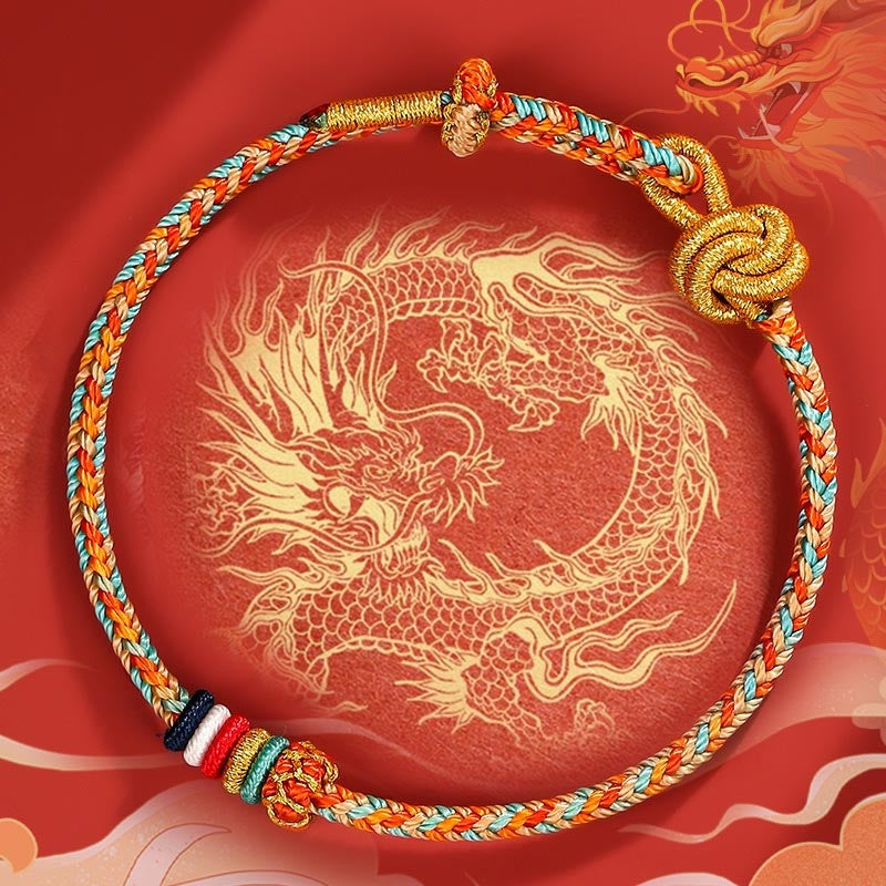 Fortune Jewel Handmade Dunhuang Colorful Rope Protection Braid String Bracelet