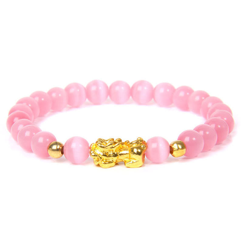 Fortune Jewel FengShui Lucky Pixiu Obsidian Wealth Bracelet