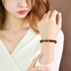Fortune Jewel Natural Tiger Eye Positive Protection Bracelet