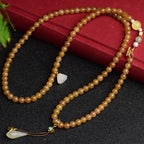 Fortune Jewel Natural Hetian Topaz Amber Lotus White Jade Pearl Success Bracelet