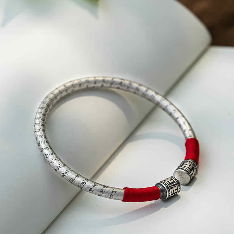 Fortune Jewel Tibet Om Mani Padme Hum Luck Red String Bracelet Bangle