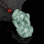 Fortune Jewel Jade PiXiu Wealth Luck String Necklace Pendant