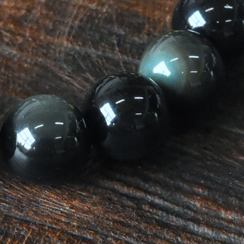 Fortune Jewel Rainbow Obsidian Copper Bead Positive Transformation Bracelet