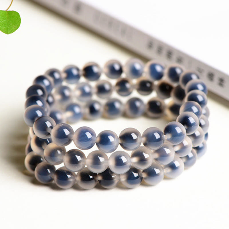 Fortune Jewel Natural Colorful Candy Agate Harmony Strength Bead Bracelet