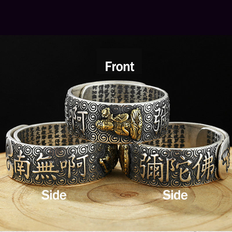 Fortune Jewel Chinese Zodiac Natal Buddha Wealth Luck Adjustable Ring Fortune Jewel