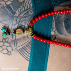 Fortune Jewel Tibetan Mala Red Turquoise Lucky Necklace Bracelet