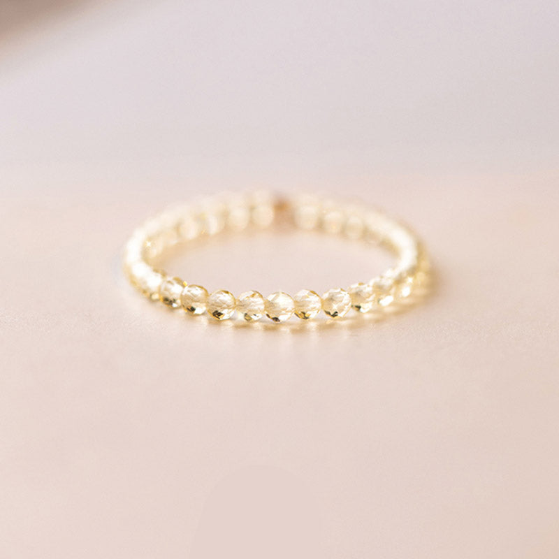 Fortune Jewel Natural Citrine Happiness Prosperity Ring