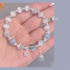 Fortune Jewel Cat's Eye Moonstone Butterfly Star Charm Support Bracelet