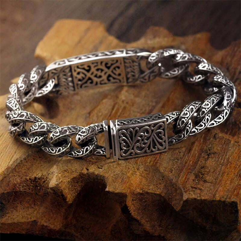 Fortune Jewel Vintage Patterns Engraved Healing Bracelet