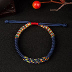 Fortune Jewel Tibetan Handmade Colorful King Kong Knot Luck Braid String Bracelet