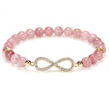 Fortune Jewel Natural Strawberry Quartz Positivity Healing Bracelet