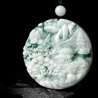 Fortune Jewel Mountain Landscape Jade Abundance String Necklace