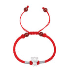 Fortune Jewel 999 Sterling Silver Chinese Zodiac Luck Strength Red String Bracelet