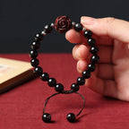 Fortune Jewel Small Leaf Red Sandalwood Sooth Bracelet