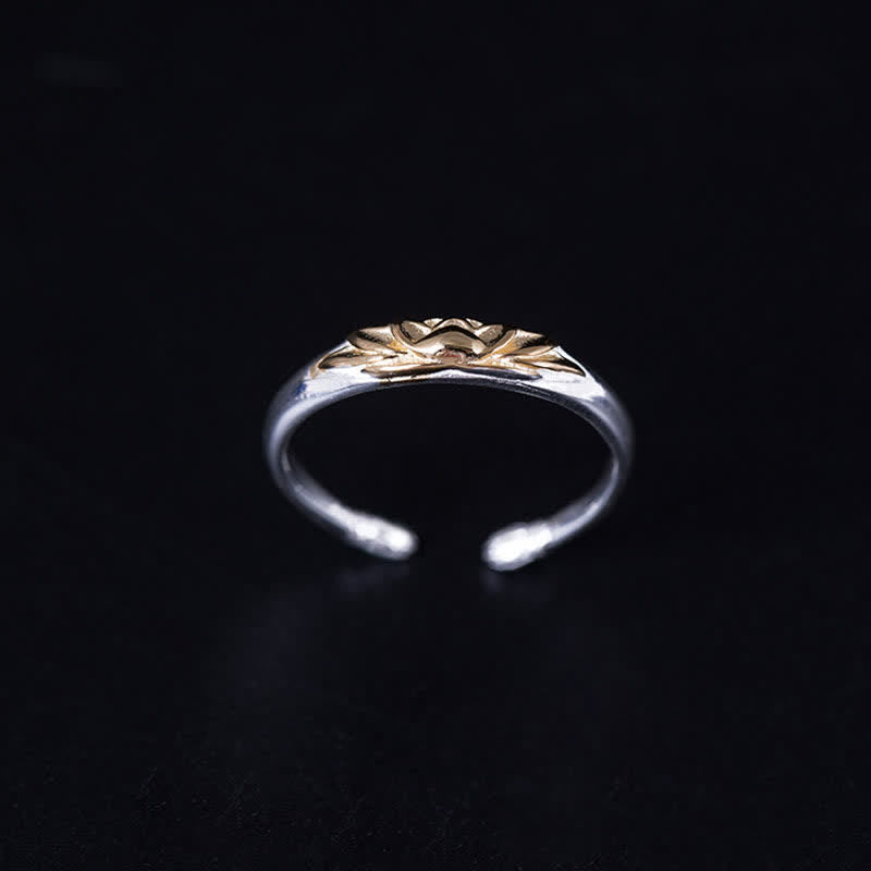 Fortune Jewel 925 Sterling Silver Lotus Flower New Beginning Ring Fortune Jewel