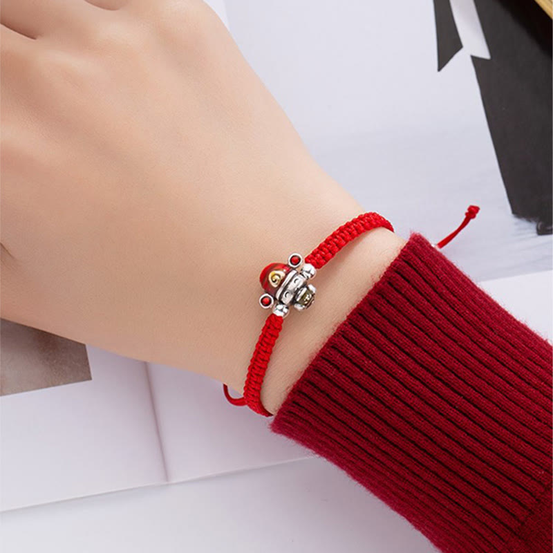 Fortune Jewel God of Wealth Handmade Thread Luck Strength Braid Bracelet