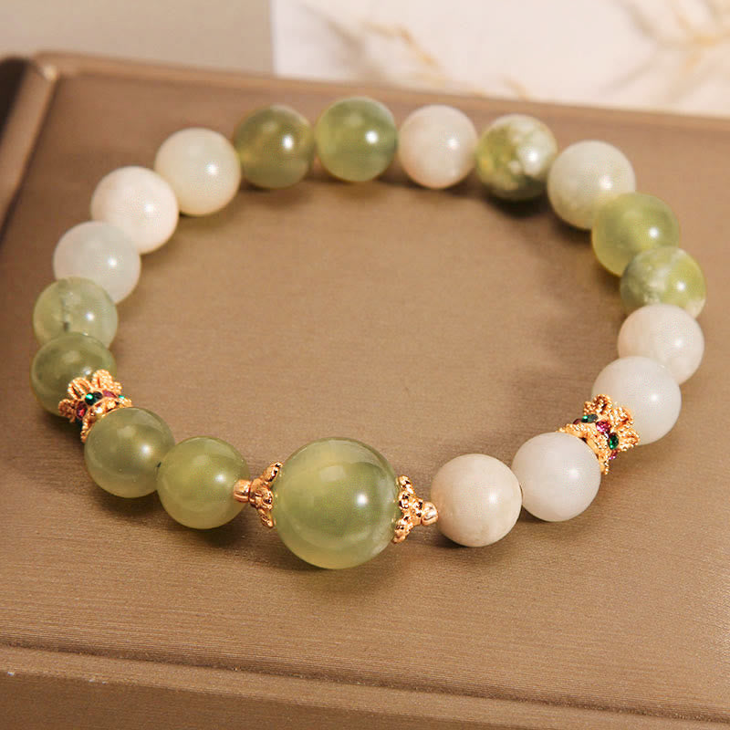 Fortune Jewel Green Grape Color Jade Abundance Bracelet
