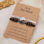 Fortune Jewel 2pcs Yin Yang Hematite Couple Bracelet