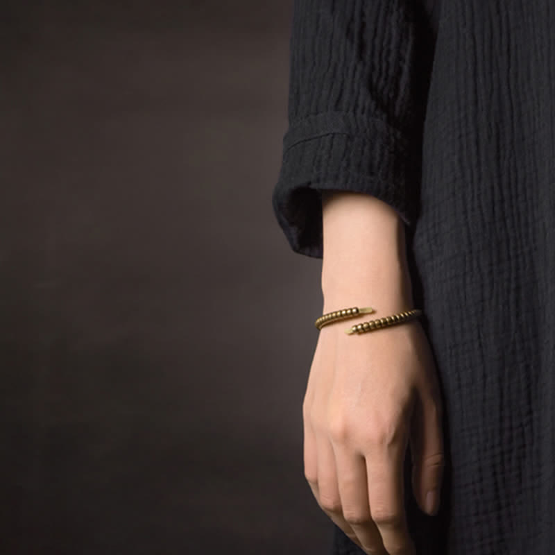 Fortune Jewel Vintage Design Copper Balance Adjustable Cuff Bracelet