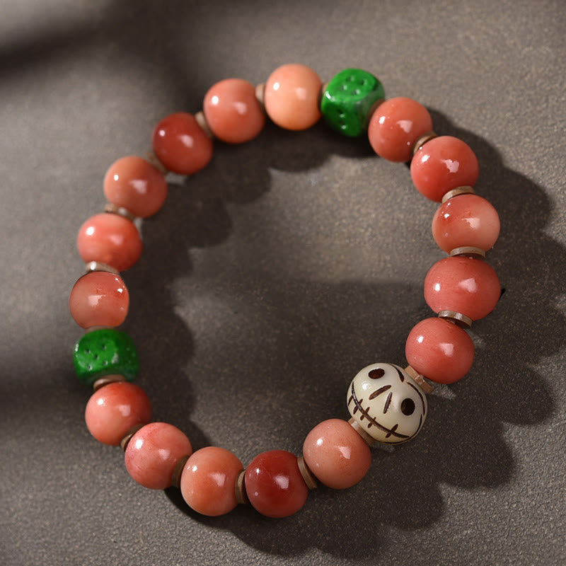 Fortune Jewel Tibetan Natural Camel Bone Dzi Bead Bodhi Seed Charm Luck Bracelet